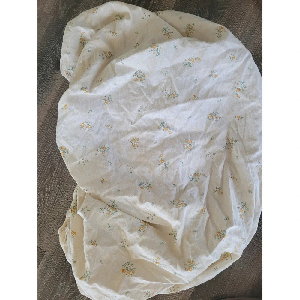 DuShow Toddler Fitted Sheet Yellow Floral Cotton 28x52x8 Nursery Bedding‎ #8